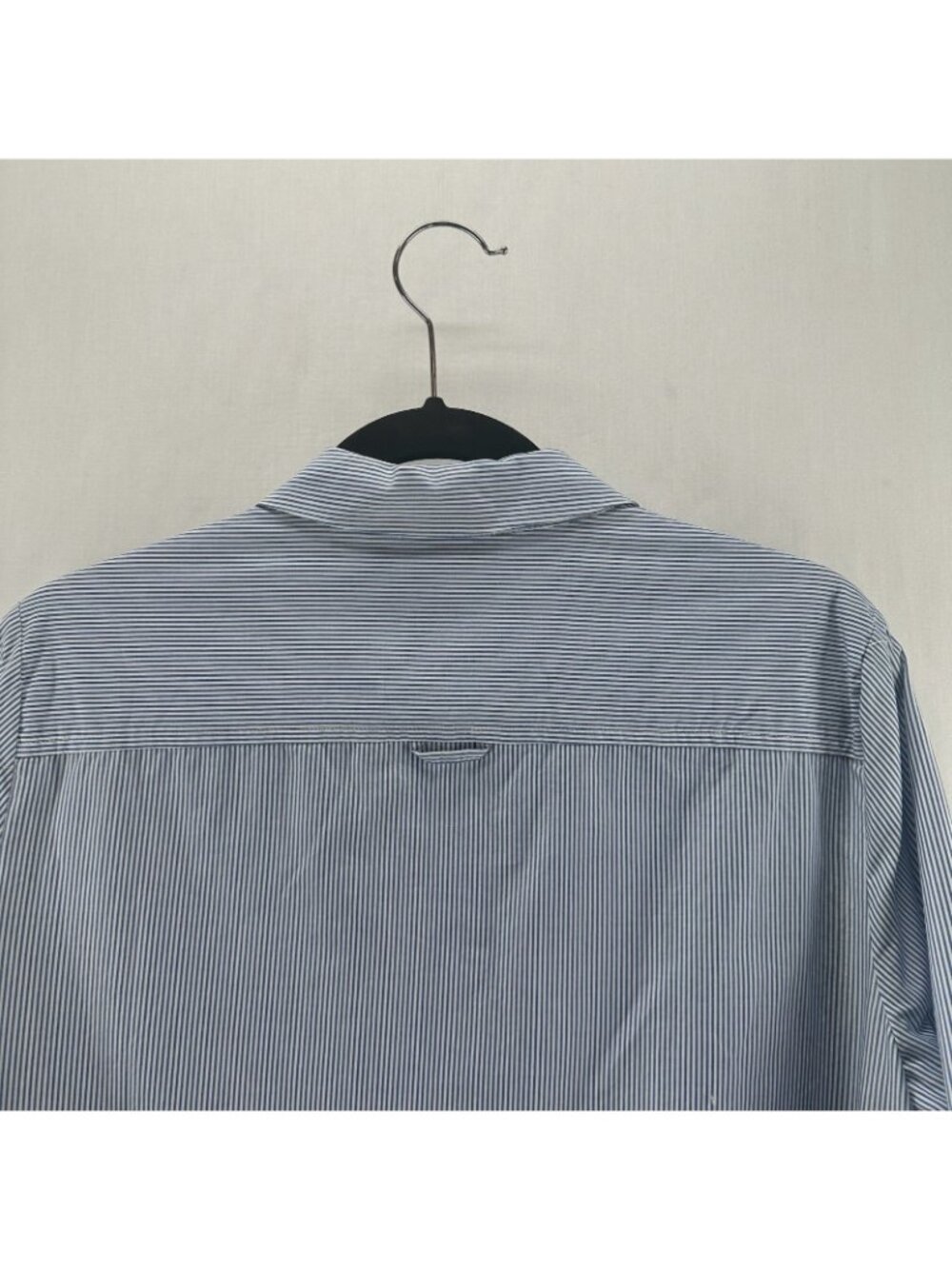 Joes Jeans Shirt Dress Women L Bell Sleeve Button Up Collared Striped Blue White - Picture 4 of 14